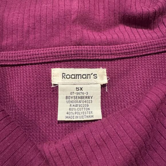 Roamans Top Casual Minimalist Cottage Lagenlook Boho Fall Effortless Comfort 5X - Picture 3 of 7